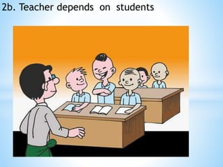 2b. Teacher depends on students
 