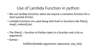 Functions in Python | PPTX