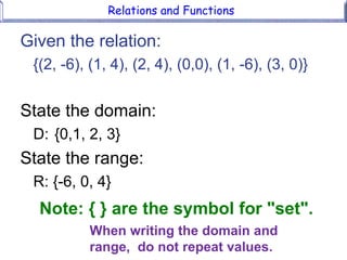 Relationes Functions | PPTX