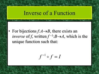 Bijective Inverse Function Examples Functions.ppt