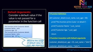 Functions.pptx Basically Function is a self contained block of code ...