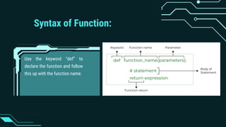 Functions in python What are functions. Types of functions.pptx