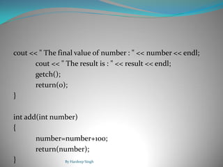 functions in c++ basic concept for students | PPT
