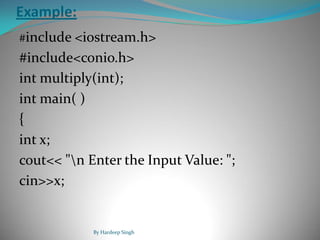 functions in c++ basic concept for students | PPT