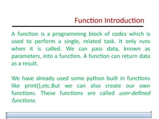 Using Functions in PYTHON Computer Science CLASS 12 CBSE | PPTX