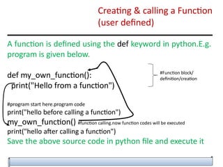 Using Functions in PYTHON Computer Science CLASS 12 CBSE | PPTX