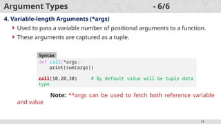 Functions in Python Progarmming with example programs | PPTX