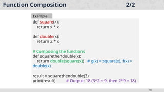 Functions in Python Progarmming with example programs | PPTX