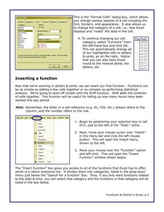 Functions and Charts in Microsoft Excel | PDF