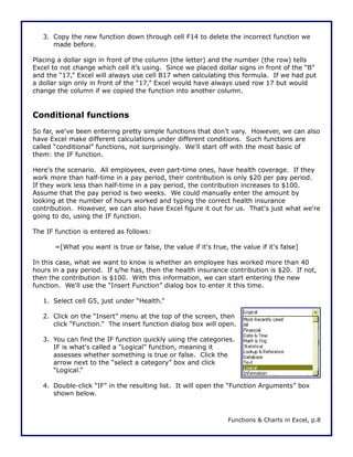 Functions and Charts in Microsoft Excel | PDF
