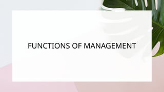 FUNCTIONS-OF-MANAGEMENT. PowerPoint presentation | PPTX