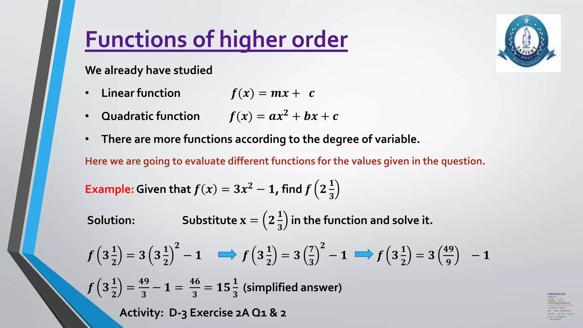 Functions O level | PPSX