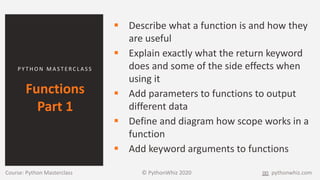 Python Functions 1 | PPTX | Web Development | Internet