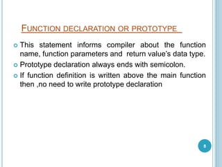 C FUNCTIONS | PPT