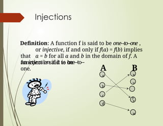 Injection And Not Injection Function Functions 1 Discrete Structure .pptx