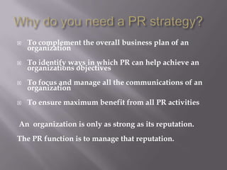 Functions & activities of PR | PPTX