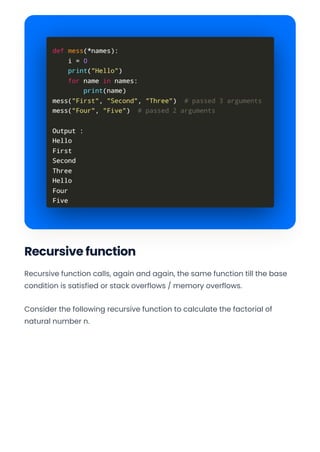 Functions and Arguments in Python | PDF
