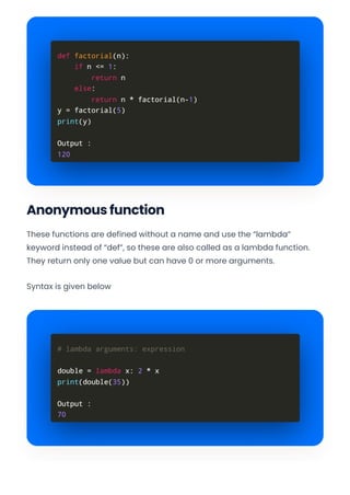 Functions and Arguments in Python | PDF