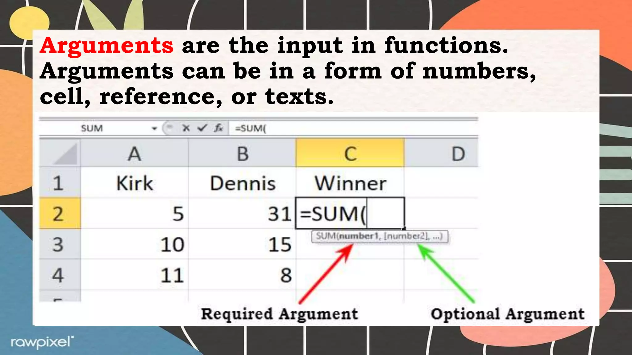 Functions and Formulas in an Electronic Spread Sheet.pptx