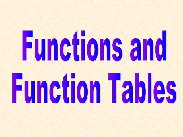 Functions and function tables 6th grade | PPT | Technology & Computing