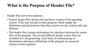 Functions and Header files ver very useful | PPTX