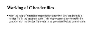 Functions and Header files ver very useful | PPTX