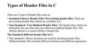 Functions and Header files ver very useful | PPTX