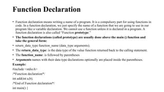 Functions and Header files ver very useful | PPTX
