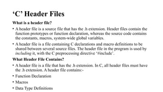 Functions and Header files ver very useful | PPTX