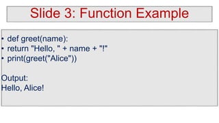 Def Greet In Python FUNCTIONS AND MODULES IN PYTHON PRESENTATION FINAL.ppsx