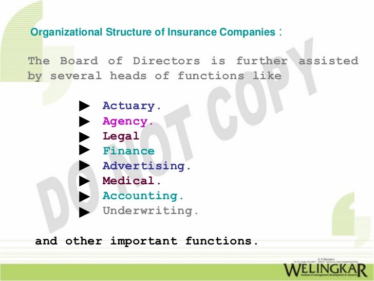 FUNCTIONS OF INSURANCE