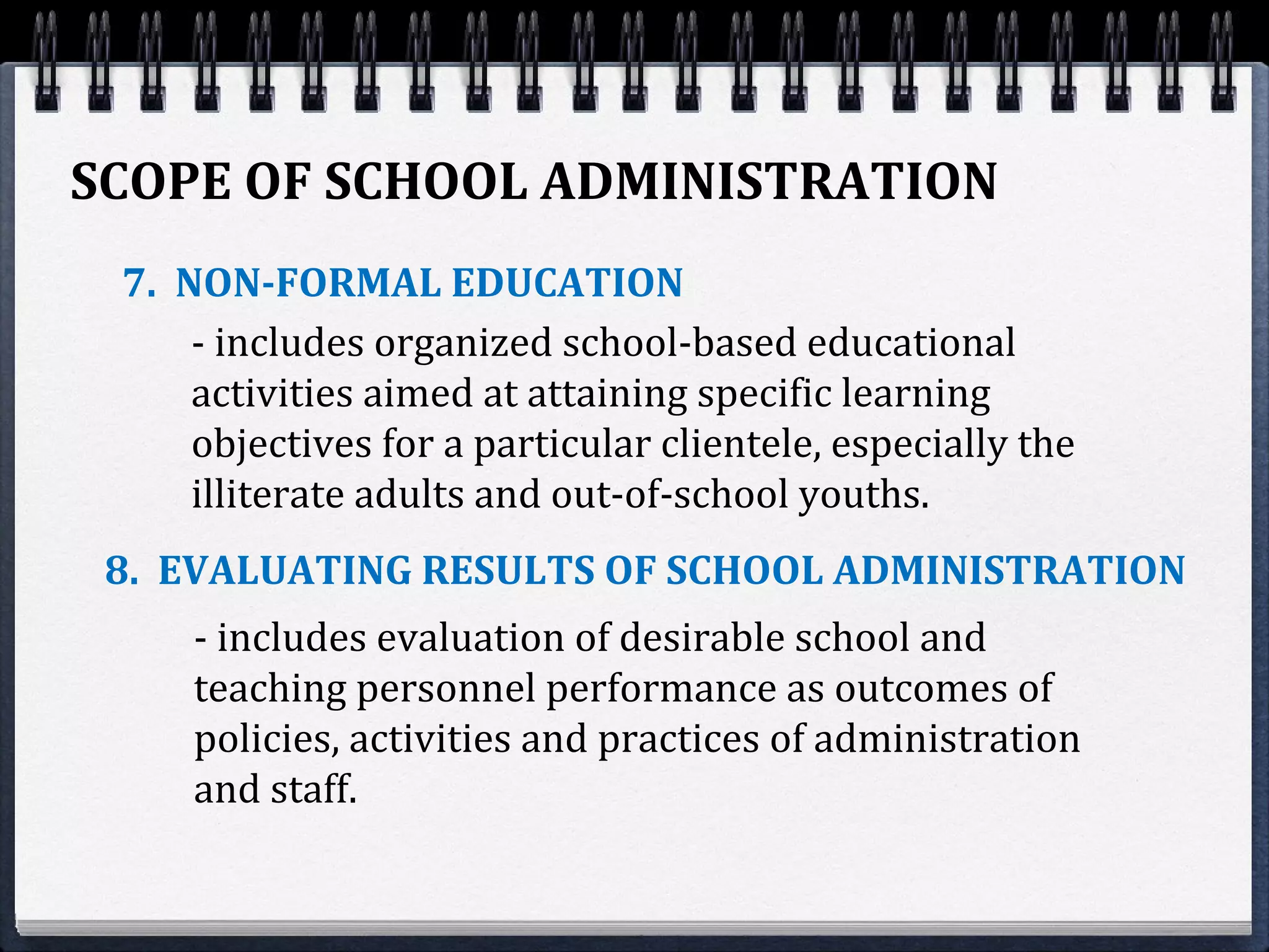 Functions and principles of school administration | PPT
