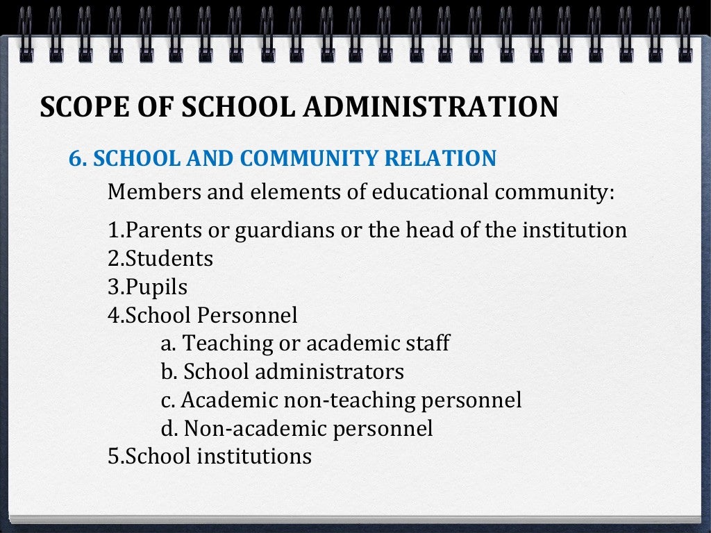 Functions and principles of school administration