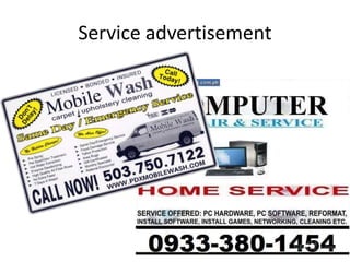 Service advertisement
 