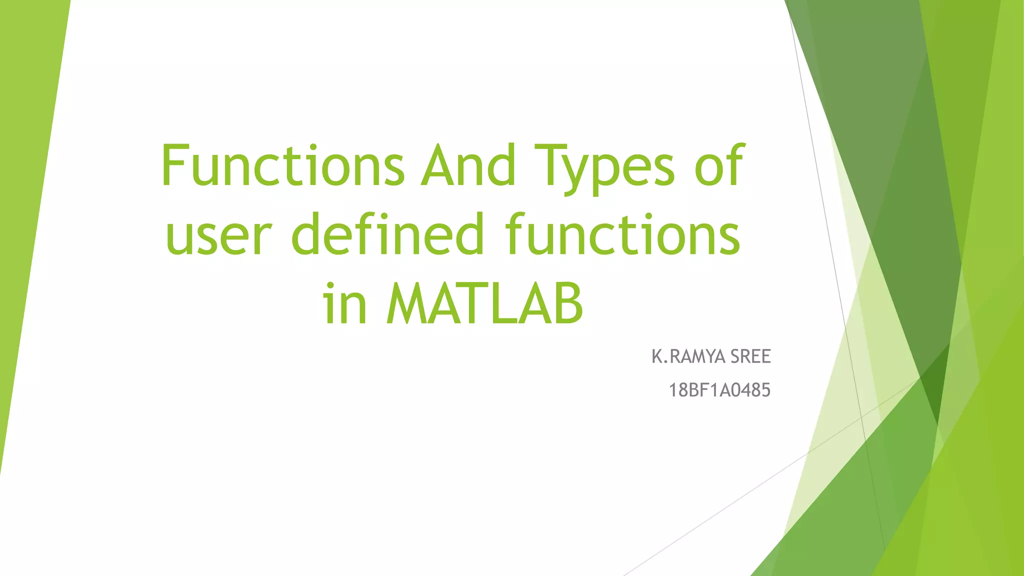 Functions and types of user defined functions in | PPT