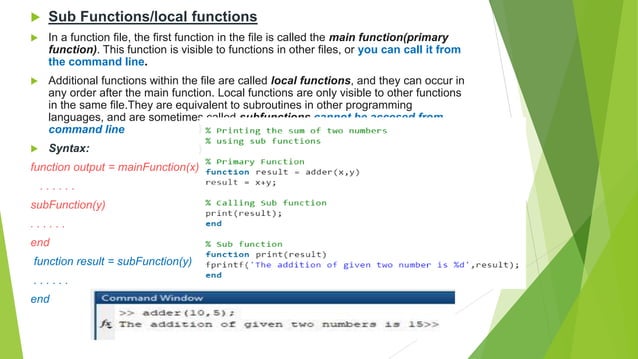 Functions and types of user defined functions in | PPT