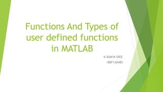 Functions and types of user defined functions in | PPT