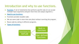 Functions and types of user defined functions in | PPT
