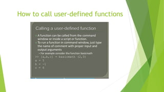 Functions and types of user defined functions in | PPT
