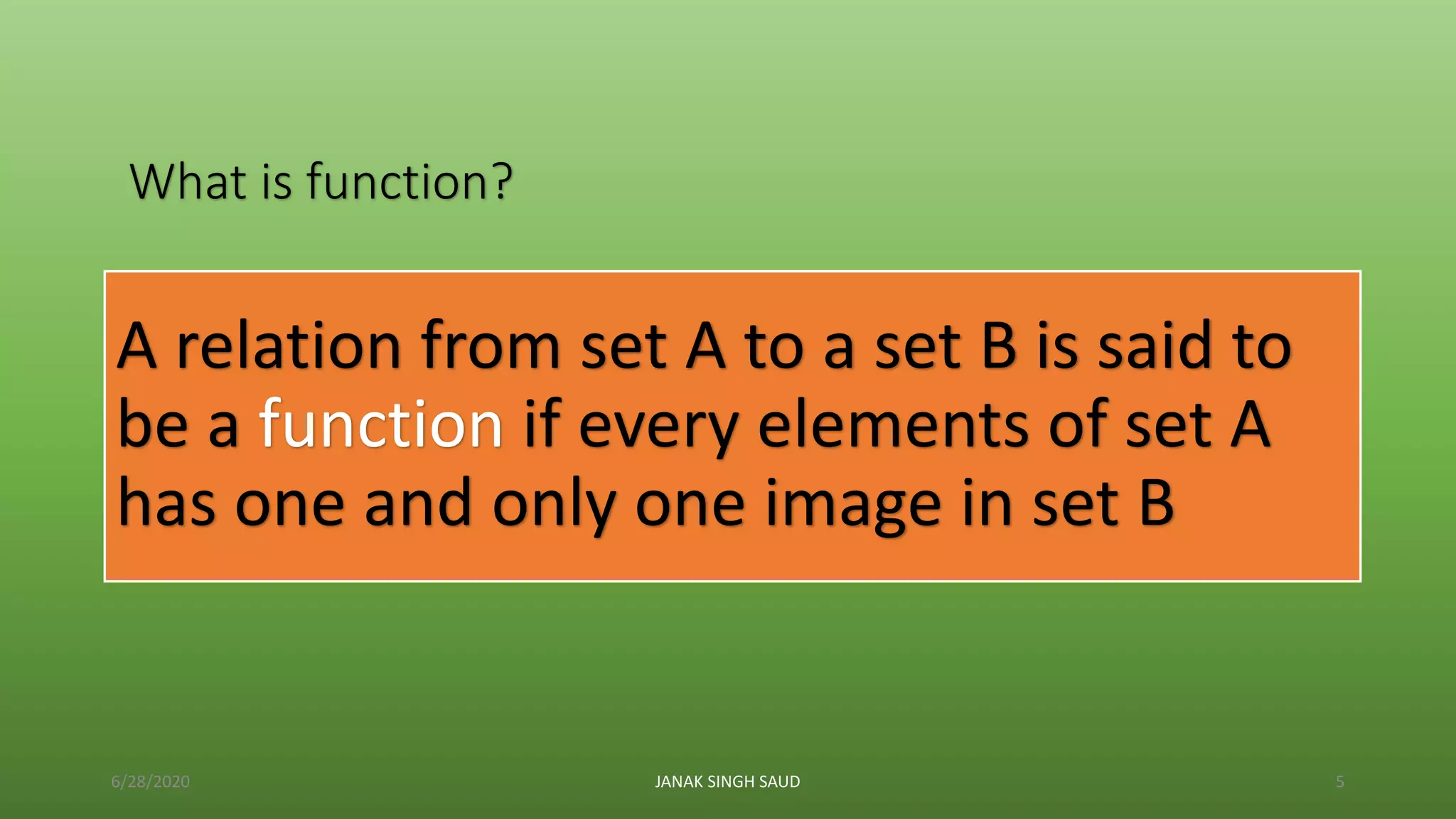 FUNCTION- Algebraic Function | PPSX | Science