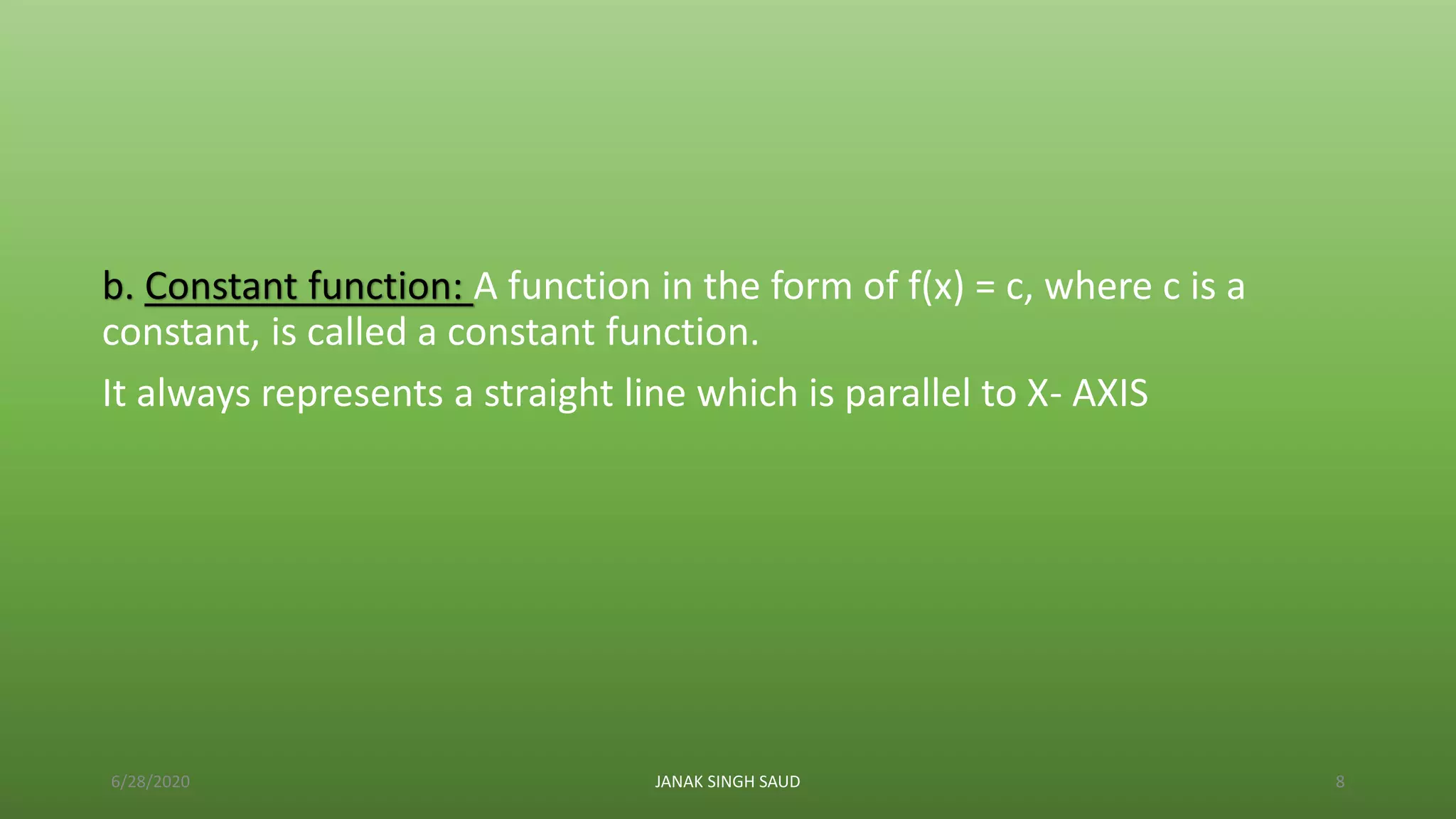 FUNCTION- Algebraic Function | PPSX | Science