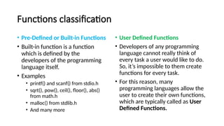 Functions in C-csvsvvcvxcvxvxcvxcvvsvsvsfvsfvd | PPT