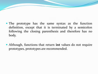 Functions in C | PPT