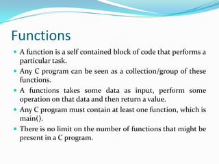 Functions in C | PPT