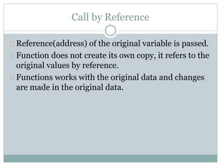Functions in C | PPTX