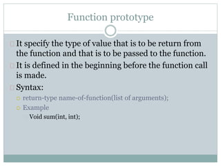 Functions in C | PPT