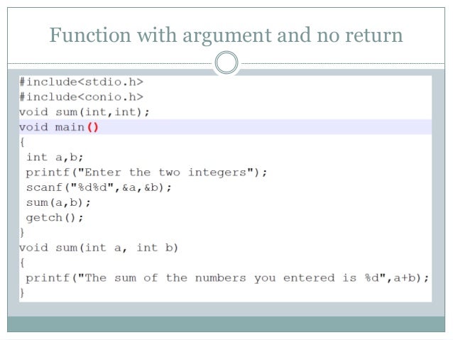 Functions in C