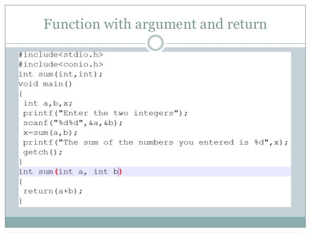 Functions in C