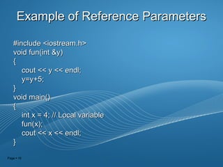 Functions in c++ | PPT
