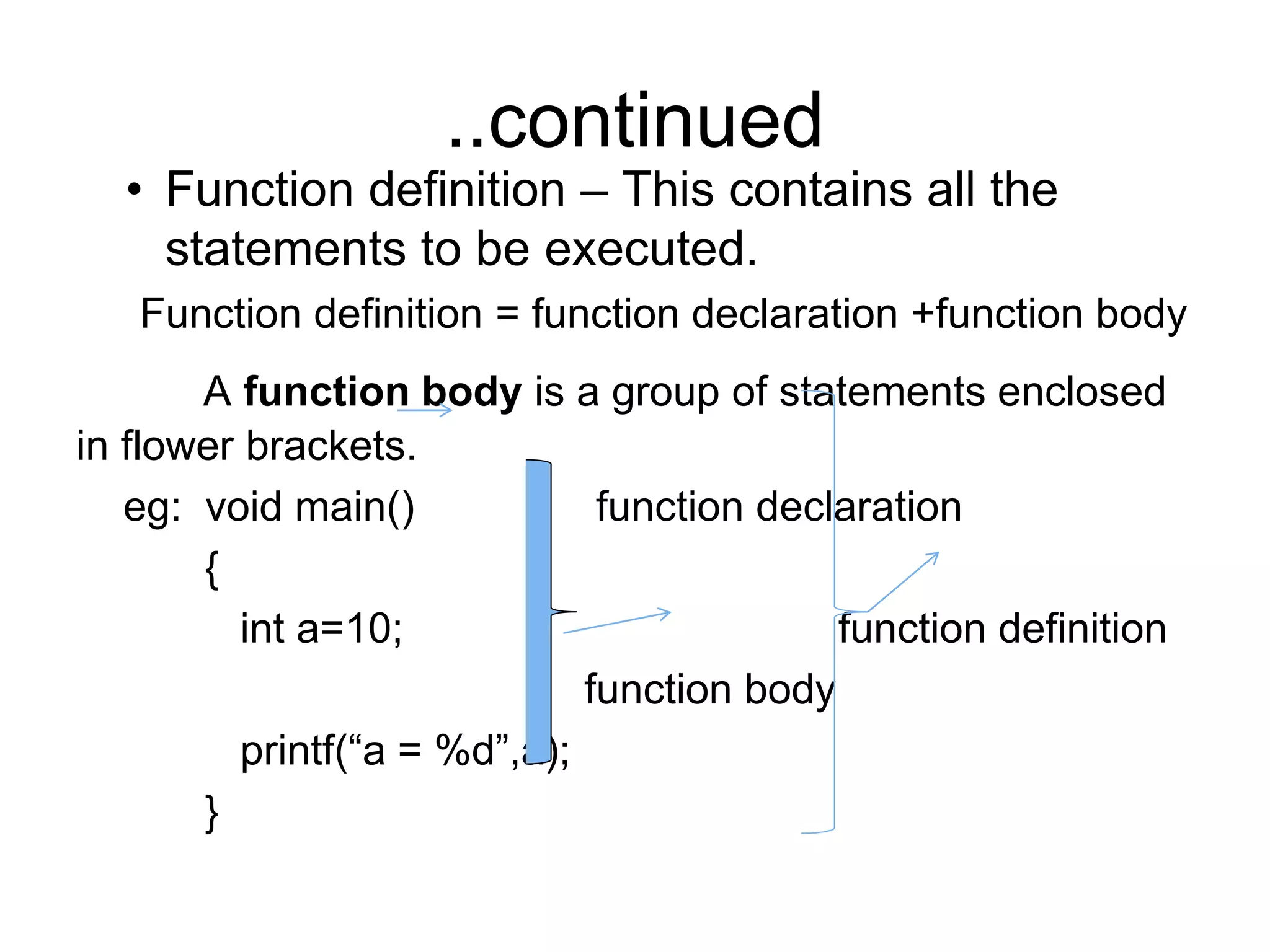 Functions in c | PPTX